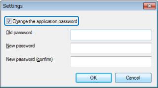 2. Select Change the application password. 3. Do one of the following. Create a password for the first time: Leave the Old password field blank.