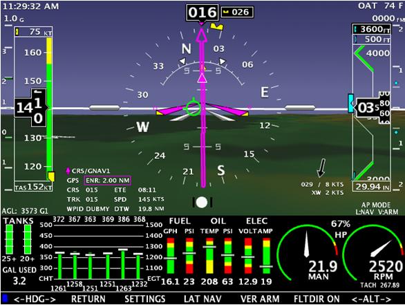 APPENDIX L: Flight Director/AF-Pilot Procedures flying an Approach Flying an LPV Approach The following example shows how to use the EFIS, Garmin 430W and ADVANCED Pilot to fly the KUAO GPS 35