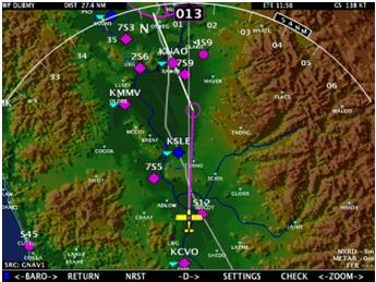 EFIS-Engine-Map Page Map Page Air & EMS OFF Map Page with Air ON EMS ON Map Data Source The current flight plan source that is displayed on the Map can be set from the following menu: [MAP] ->