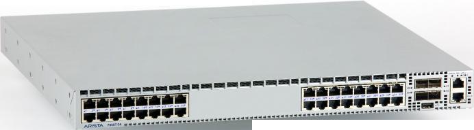 7050 Series 1/10G BASE-T Data Center Switches Data Sheet Product Highlights Performance 7050T-64: 48x1/10GbE and 4x40GbE ports 7050T-52: 48x1/10GbE and 4x10Gb SFP+ 7050T-36: 32x1/10GbE and 4x10Gb