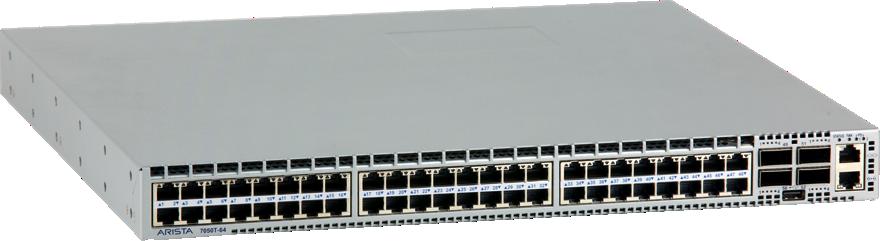 Dynamic Buffer Allocation Overview The Arista 7050 series 1/10GBase-T switches offer wire speed layer 2/3/4 performance with a choice of 36, 52 or 64 ports of 10GbE in a compact 1RU chassis.