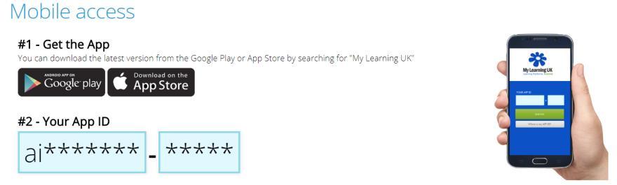 10 Enter your code in to the My Learning App.
