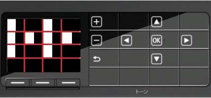 All the buttons of the Dual Function Panel turn on and the LCD is divided into 16 white segments by the red lines.