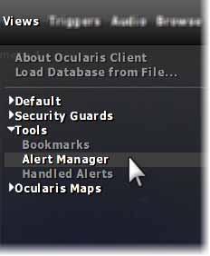 Alerts Ocularis Client User Manual Alert Manager The Alert Manager is a component supported by Ocularis Client when used in conjunction with the Ocularis Base Server on