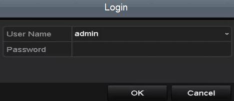 4 Login and Logout User Login Purpose: You have to log in to the device before operating the menu and other functions. Steps: 1. Select the User Name in the dropdown list.