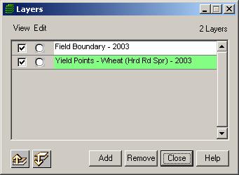 In this box add yield points and field boundary using the Add button.