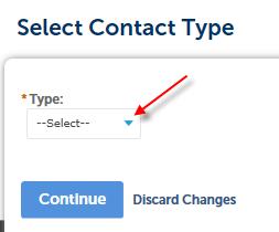 Then you can enter the contacts name and contact information and press Continue.