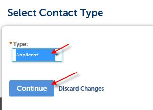 Then a blank form will be provided for you to enter contact information. Enter the contacts Information.