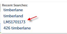 To see and rerun recent global searches click the drop-down