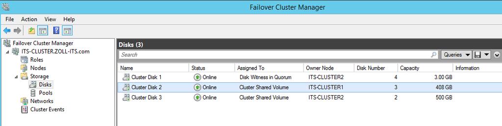 Cluster Share Volumes (CSV) Follow the same steps for
