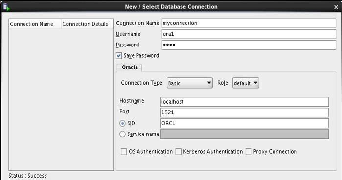 Port is already set to 1521. You can also choose to enter the Service name directly if you use a remote database connection.