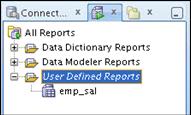 In the Create Report dialog box, specify the report name and the SQL query to retrieve information for the report. Then click Apply.
