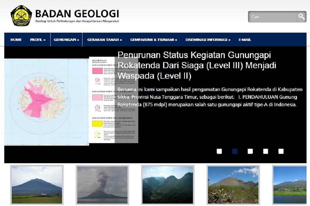 BADAN GEOLOGI geoportal www.vsi.esdm.go.