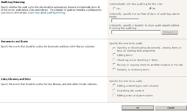How to enable? Each site collection has it s own audit policy SharePoint Exchange What can you audit?