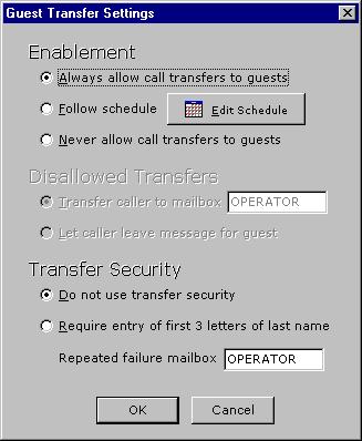 Guest transfers To edit guest transfer settings, click the Do button of the InnLine IP main screen and then select Configure System.