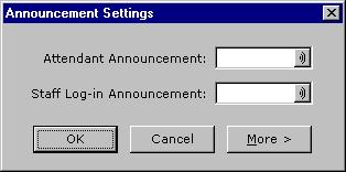 Announce Use this option to add announcement prompts to be played before the following events: Automated attendant greeting prompt: When set, an additional announcement is played before any greeting
