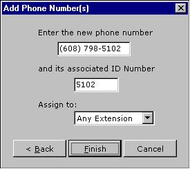 2. Click Add. Because you are only adding one DID number at this point, leave the Single Phone Number option selected and click Next. 3. Enter the complete DID phone number.