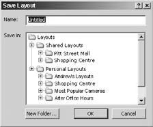 Managing Video Layouts Saving a Layout or Layout Sequence Administrators and Operators can save layouts and layout sequences to an existing folder or a new folder via the Save Layout dialog.