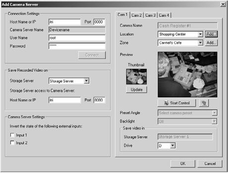 Using the Add Camera Server Dialog About the Add Camera Server Dialog The Add Camera Server dialog s appearance will depend on the