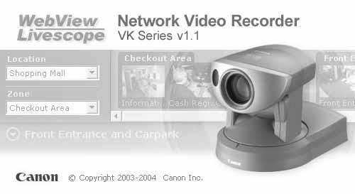 Overview VK-64 is software that allows you to view and record images transmitted from the Network Camera Server VB150/VB101 and Network Camera VB-C50i/VB-C50iR/ VB-C50FSi/VB-C50Fi/VB-C10/VB-C10R