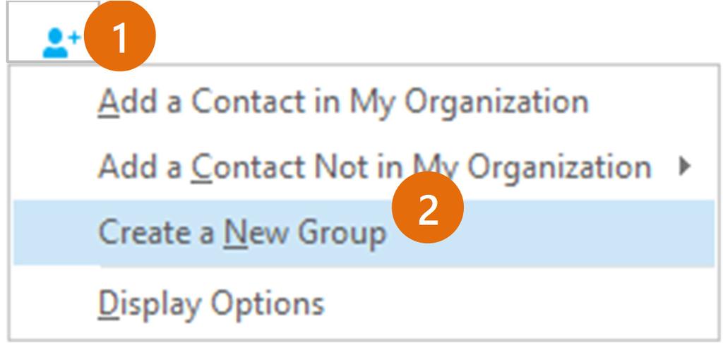Create a group Set up a group for each team you work with so you quickly see who s available, or