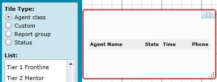 Click the Scroll Text option. 3. In the Title field, type text to scroll in the window. Agent Tiles Add/Remove Agent Tiles Add Agent Tile button to create a new blank tile. Add/Remove 1.