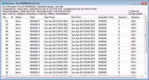 The Job Log Files Window, shown in Figure 3-12, lets you access these messages easily.