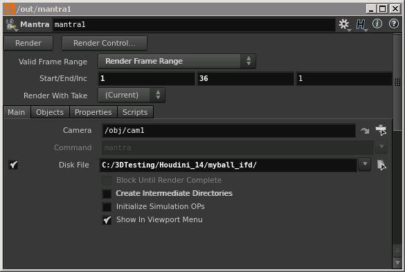 Submit your first test scene using the minimum number of Submission Parameters, as shown