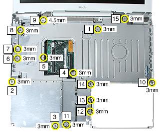 Memory card Bottom case Bottom shield DC-in board Top case Procedure 1.
