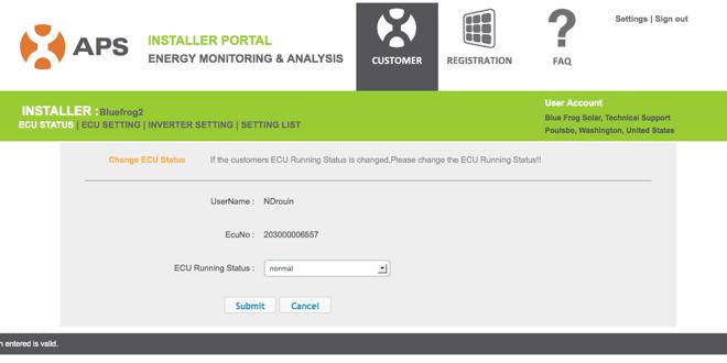 REMOTE ECU MANAGEMENT ECU Configuration/ECU Status Page The ECU SETTING page is your entry point into managing ECUs remotely.