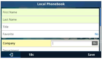 <Company>company</Company> </Contact> </AddressBook> On the display of the contact on LCD of the phone will shows as follows: Figure 22: Local Phonebook - Contact Information