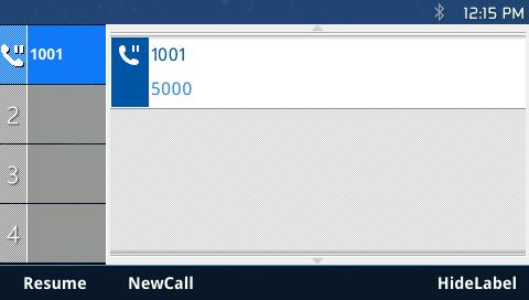 Note: In account mode, the phone adds the NewCall softkey and the user is able to make a second call directly using this softkey whether available or on hold.