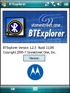 BTExplorer Software To determine the BTExplorer software version: Tap BTExplorer icon > Show