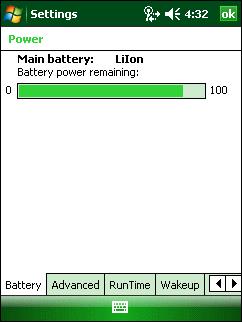 2-10 MC55 User Guide Figure 2-4 Battery Icon on the Title Bar Also view the battery status using the Power window.