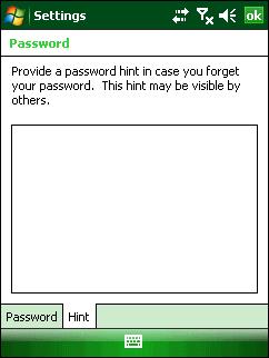 2-16 MC55 User Guide a. Enter a seven character password in the Password: field.