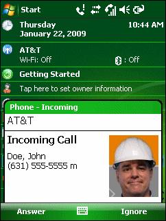 Using the Phone 4-9 Figure 4-11 Incoming Call To ignore the incoming call tap Ignore. This may send the caller to voice mail, depending on the service provider.
