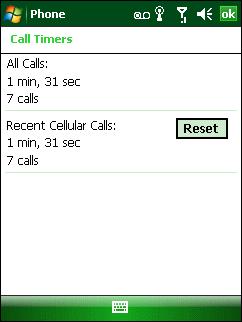 4-18 MC55 User Guide Figure 4-26 Call History - Call Timers 4.
