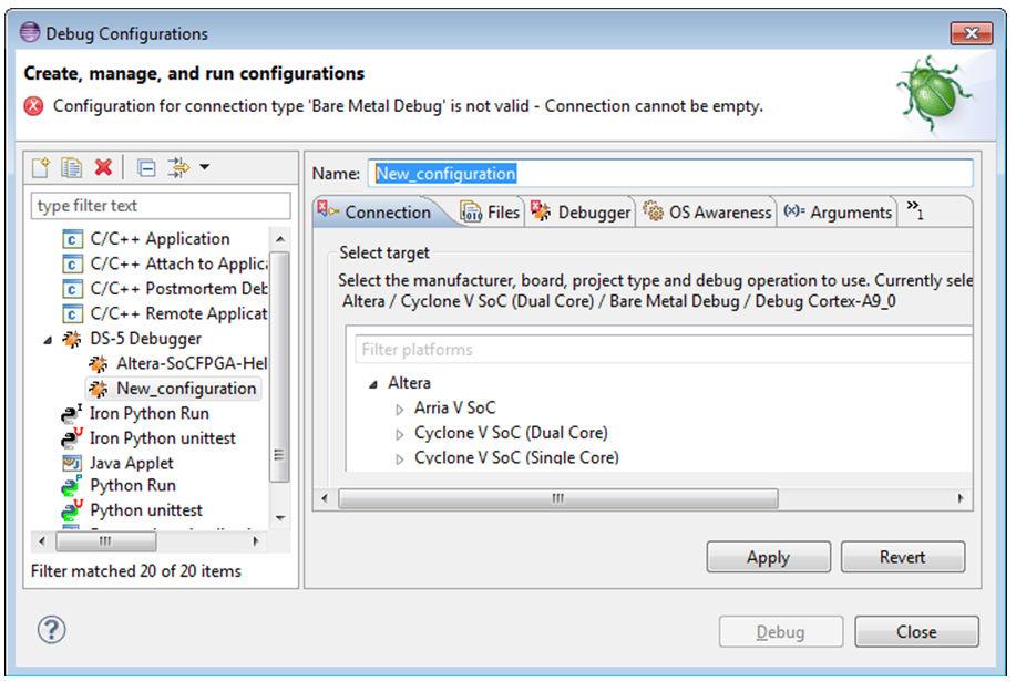 Debug Configuration Options 5-7 Figure 5-6: Rename Debug Configuration Debug Configuration Options This section lists the Debug Configuration options, which allows you to specify the desired