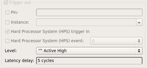 FPGA Triggering HPS Example 4-75 Figure 4-53: Enable Trigger Out to HPS 6.