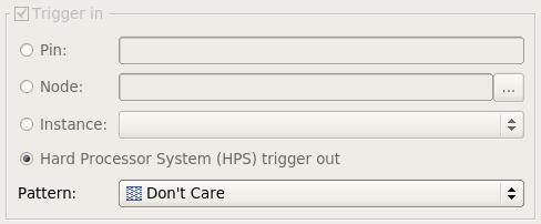 In this scenario we do not want the HPS to trigger FPGA. Figure 4-54: Disable SignalTap Trigger in 7.