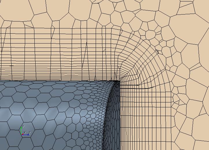 Stretching Mode To influence the advancing layer mesh