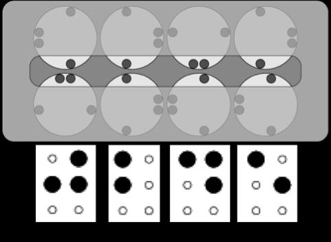 9 significantly cut size and power use. Finally, due to the mechanical nature of this design, the Braille numbers were often difficult to read.