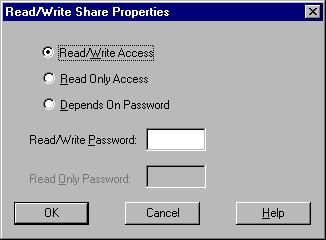 Note: Read/Write and Read Only passwords do not apply to Windows 2000 Professional computers.