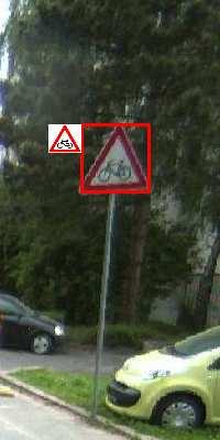 Our system has to differentiate between visually very similar traffic signs,