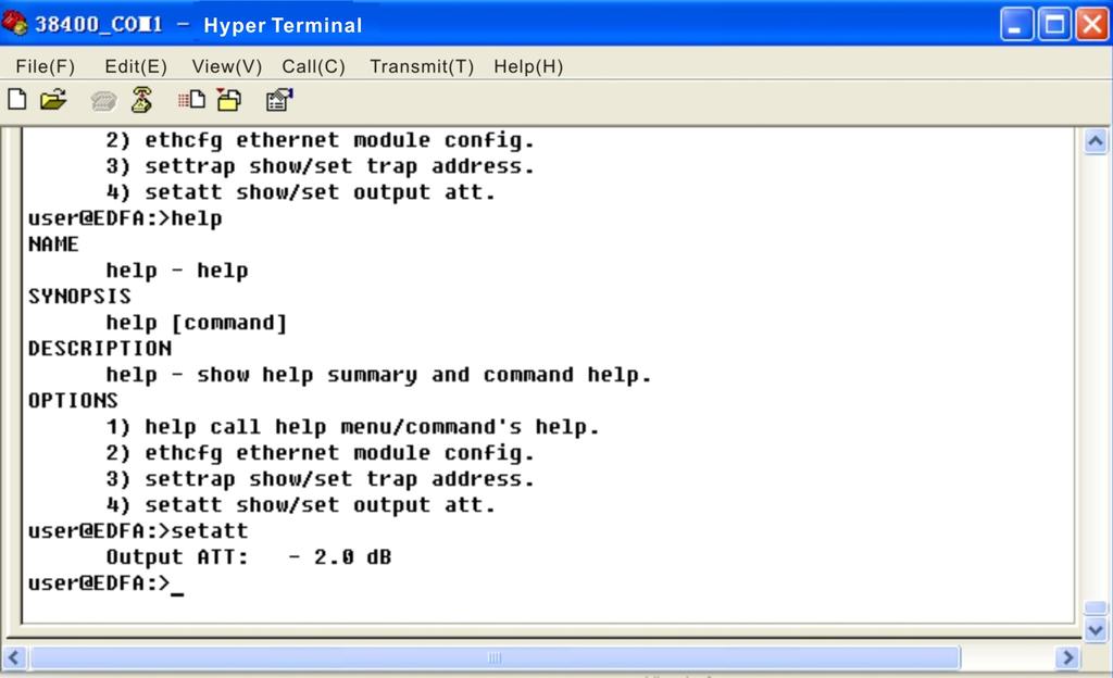 command is used to show or modify the output