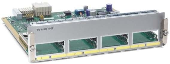 Catalyst 4900M half-cards WS-X4904-10GE 4x 10GE Ports (non-blocking) Pluggable: -X2: CX4,