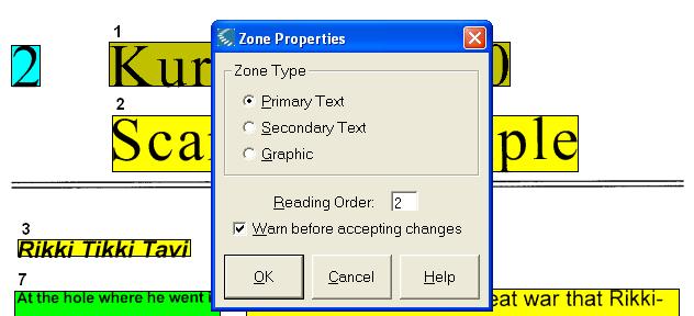 Chapter 2. Document Preparation 5. Re-order a zone to zone 2.