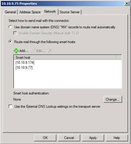 Workshare Protect Server Deployments 5. Click Add and enter the IP address of the second corporate mail server in the IP Address field. 6. Click OK.