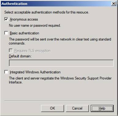 Advanced Configuration for Workshare Protect Server Email Security Anonymous Access By default Workshare Protect Server is installed with Anonymous access no user name or password is required to
