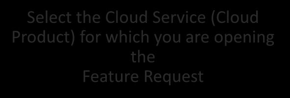 Select the Cloud Service (Cloud Product) for which